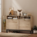 HOMCOM Narrow Shoe Cabinet with 2 Flip Drawers, Modern Shoe Storage Cabinet