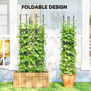Outsunny Foldable Garden Trellis, Lattice Climbing Support Trellis