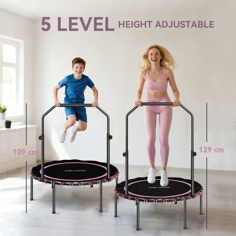 SPORTNOW 40'' Foldable Fitness Trampoline Rebounder with Handle