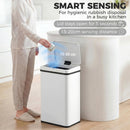 HOMCOM Kitchen Bin with Fast Motion Sensor, 40L Stainless Steel Sensor Bin