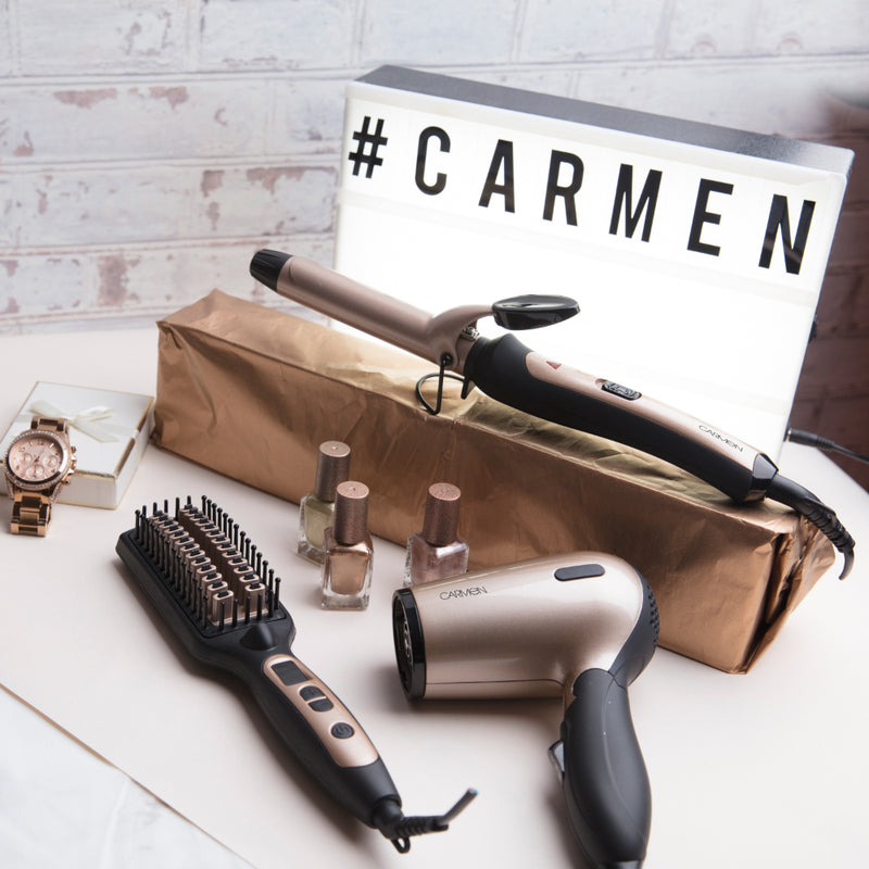 Carmen Noir Travel Hair Dryer 1200w  - Black