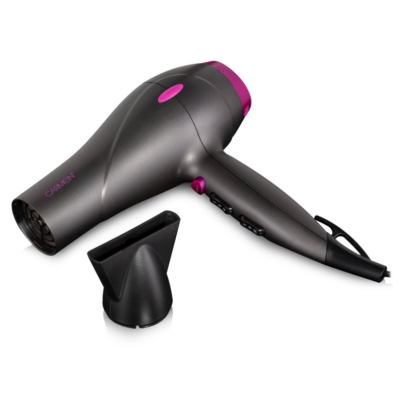 Carmen Neon Hair Dryer Set 2000w  - Graphite