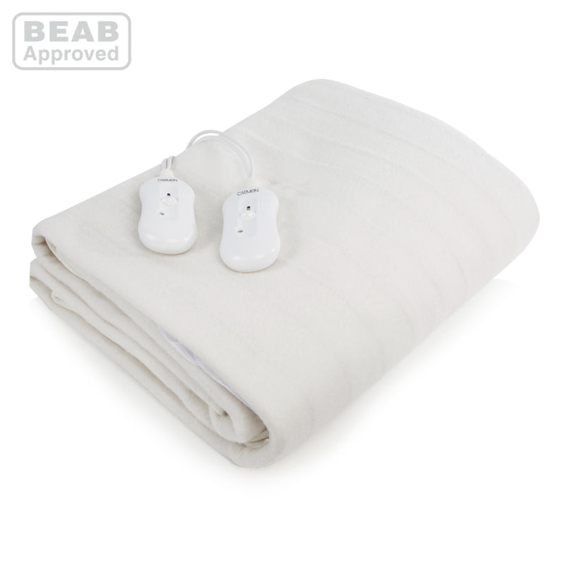 Carmen Electric Blanket Double Fitted  - White