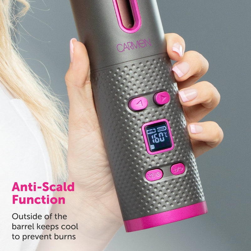 Carmen Neon Cordless Automatic Curler - Graphite Carmen Neon Cordless Automatic Curler - Graphite
