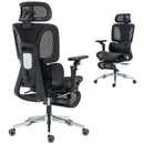 HOMCOM Ergonomic Office Chair, Mesh Desk Chair With Lumbar Support, Footrest