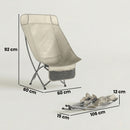 Outsunny Camping Chair Portable With Side Pocket Khaki