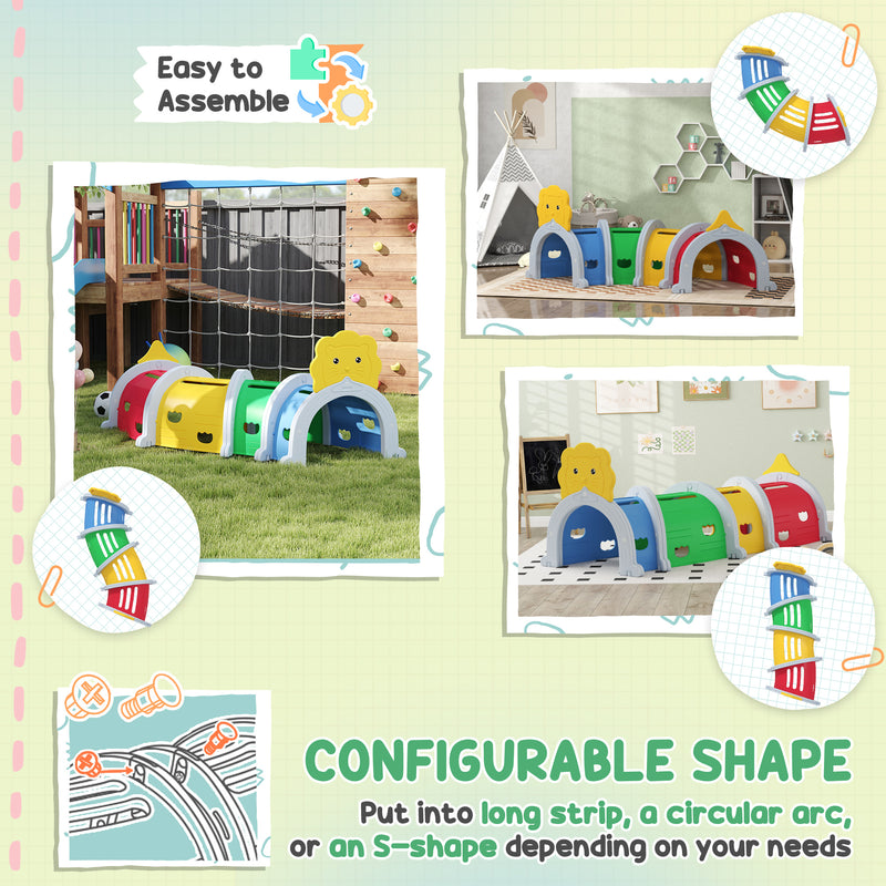 AIYAPLAY Kids Play Tunnel For 3-6 Years Crawl And Climb, Lion Design