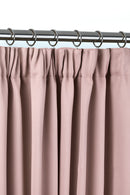 Cali Pencil Pleat - Blush Pink Woven Thermal Blackout Curtains