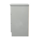 Camden 3 Drawer Bedside Cabinet in Grey Gloss & Dusk Grey - Ready Assembled