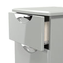 Camden 3 Drawer Bedside Cabinet in Grey Gloss & Dusk Grey - Ready Assembled