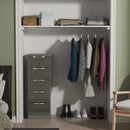 Camden 5 Drawer Tallboy in Grey Gloss & Dusk Grey - Ready Assembled
