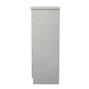 Camden 5 Drawer Tallboy in Grey Gloss & Dusk Grey - Ready Assembled