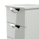 Camden 5 Drawer Tallboy in Grey Gloss & Dusk Grey - Ready Assembled