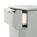 Camden 5 Drawer Tallboy in Grey Gloss & Dusk Grey - Ready Assembled