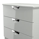 Camden 3 Drawer Chest in Grey Gloss & Dusk Grey - Ready Assembled