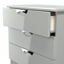 Camden 3 Drawer Chest in Grey Gloss & Dusk Grey - Ready Assembled