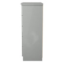 Camden 5 Drawer Chest in Grey Gloss & Dusk Grey - Ready Assembled