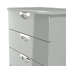Camden 5 Drawer Chest in Grey Gloss & Dusk Grey - Ready Assembled
