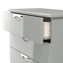 Camden 5 Drawer Chest in Grey Gloss & Dusk Grey - Ready Assembled