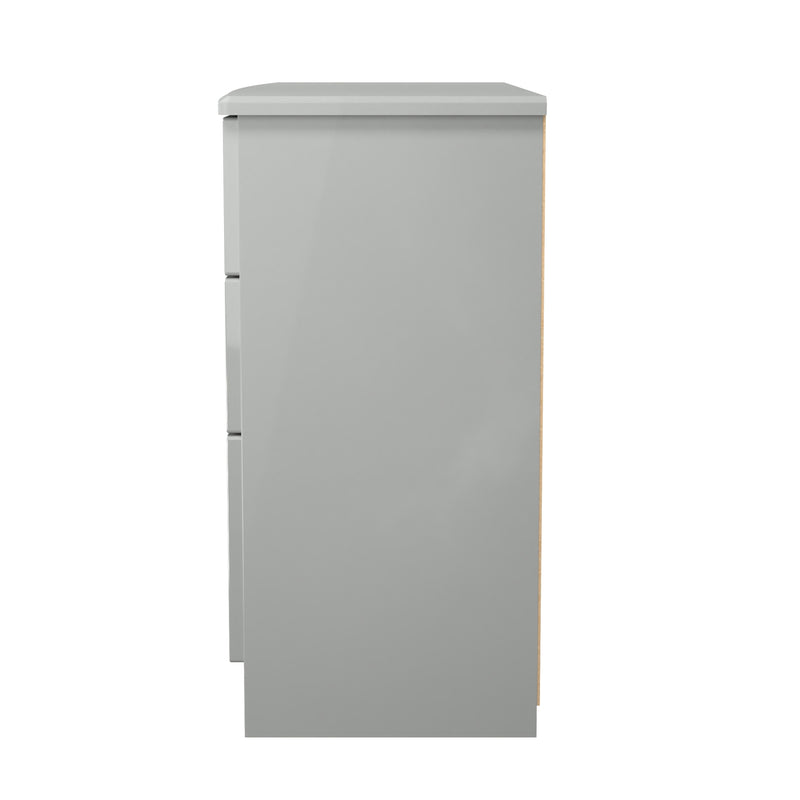 Camden 6 Drawer Wide Chest in Grey Gloss & Dusk Grey - Ready Assembled