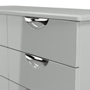Camden 6 Drawer Wide Chest in Grey Gloss & Dusk Grey - Ready Assembled