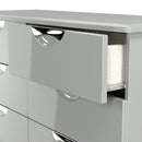 Camden 6 Drawer Wide Chest in Grey Gloss & Dusk Grey - Ready Assembled