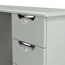 Camden Double Pedestal Desk in Grey Gloss & Dusk Grey - Ready Assembled