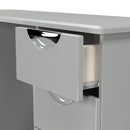 Camden Double Pedestal Desk in Grey Gloss & Dusk Grey - Ready Assembled