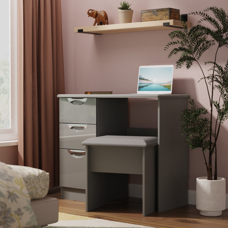Camden Vanity in Grey Gloss & Dusk Grey - Ready Assembled