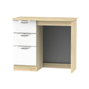 Cairo Ready Assembled Dressing Table  - White Gloss & Bardolino Oak