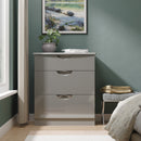 Camden 3 Drawer Deep Chest in Grey Gloss & Dusk Grey - Ready Assembled