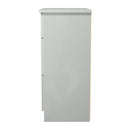 Camden 3 Drawer Deep Chest in Grey Gloss & Dusk Grey - Ready Assembled