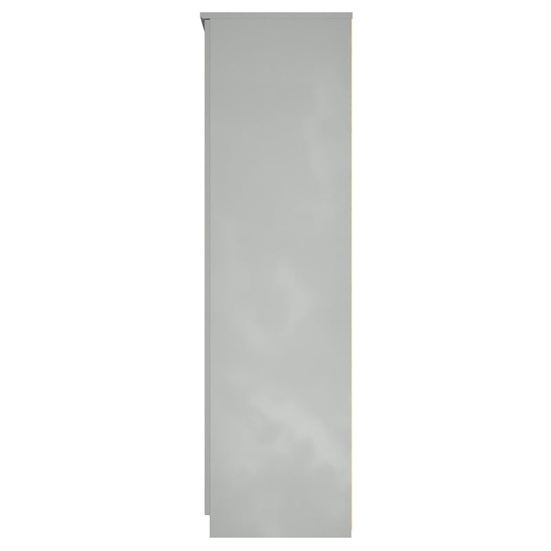 Camden 2 Door Wardrobe in Grey Gloss & Dusk Grey - Ready Assembled