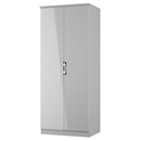 Camden 2 Door Wardrobe in Grey Gloss & Dusk Grey - Ready Assembled