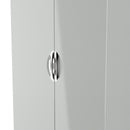 Camden 2 Door Wardrobe in Grey Gloss & Dusk Grey - Ready Assembled