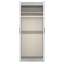 Camden 2 Door Wardrobe in Grey Gloss & Dusk Grey - Ready Assembled