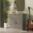 Camden 1 Drawer 2 Door Sideboard in Grey Gloss & Dusk Grey - Ready Assembled