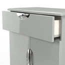 Camden 1 Drawer 2 Door Sideboard in Grey Gloss & Dusk Grey - Ready Assembled