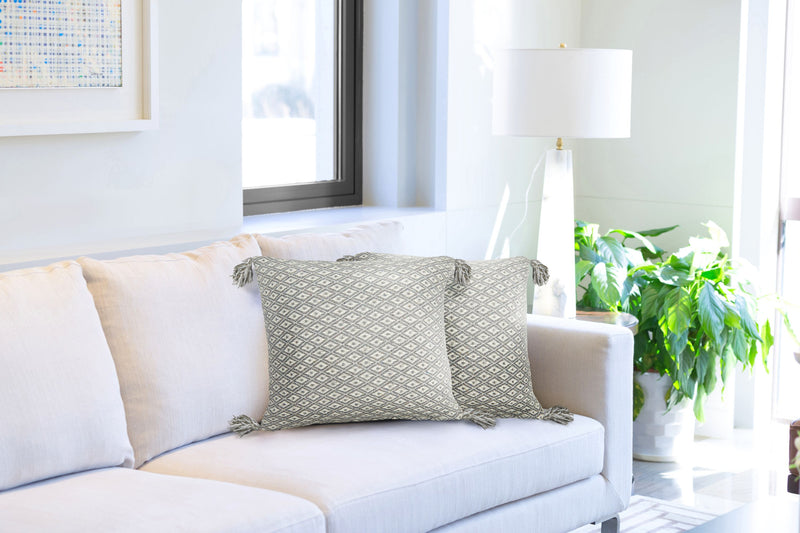 Casablanca - Recycled Cotton Cushion Cover in Taupe