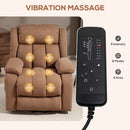 HOMCOM Power Lift Recliner Chair, Lift Chair For Elderly With Massage, Brown