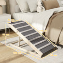 PawHut Dog Ramp For Couch, 4 Adjustable Height Dog Climbing Ladder For Bed