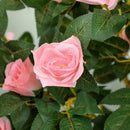 HOMCOM Set Of 2 Decorative Artificial Plants Rose Trees In Pot, Pink