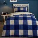 Bedlam Cosy Theo Check Duvet Cover Set in Blue