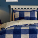 Bedlam Cosy Theo Check Duvet Cover Set in Blue