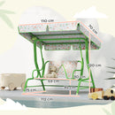 AIYAPLAY Kids Garden Swing Chair, Swing Seat with Adjustable Canopy, Green
