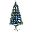HOMCOM Fibre Optic Christmas Tree with Star Topper 5ft