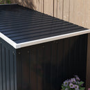 Outsunny 7 x 4ft Metal Garden Storage Shed w/ Double Door Dark Grey