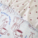 Fusion Coffee Club Duvet Cover Set in Blue