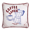 Fusion Coffee Club Filled Cushion in Blue
