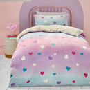 Bedlam Cosy Ombre Heart Duvet Cover Set in Multi
